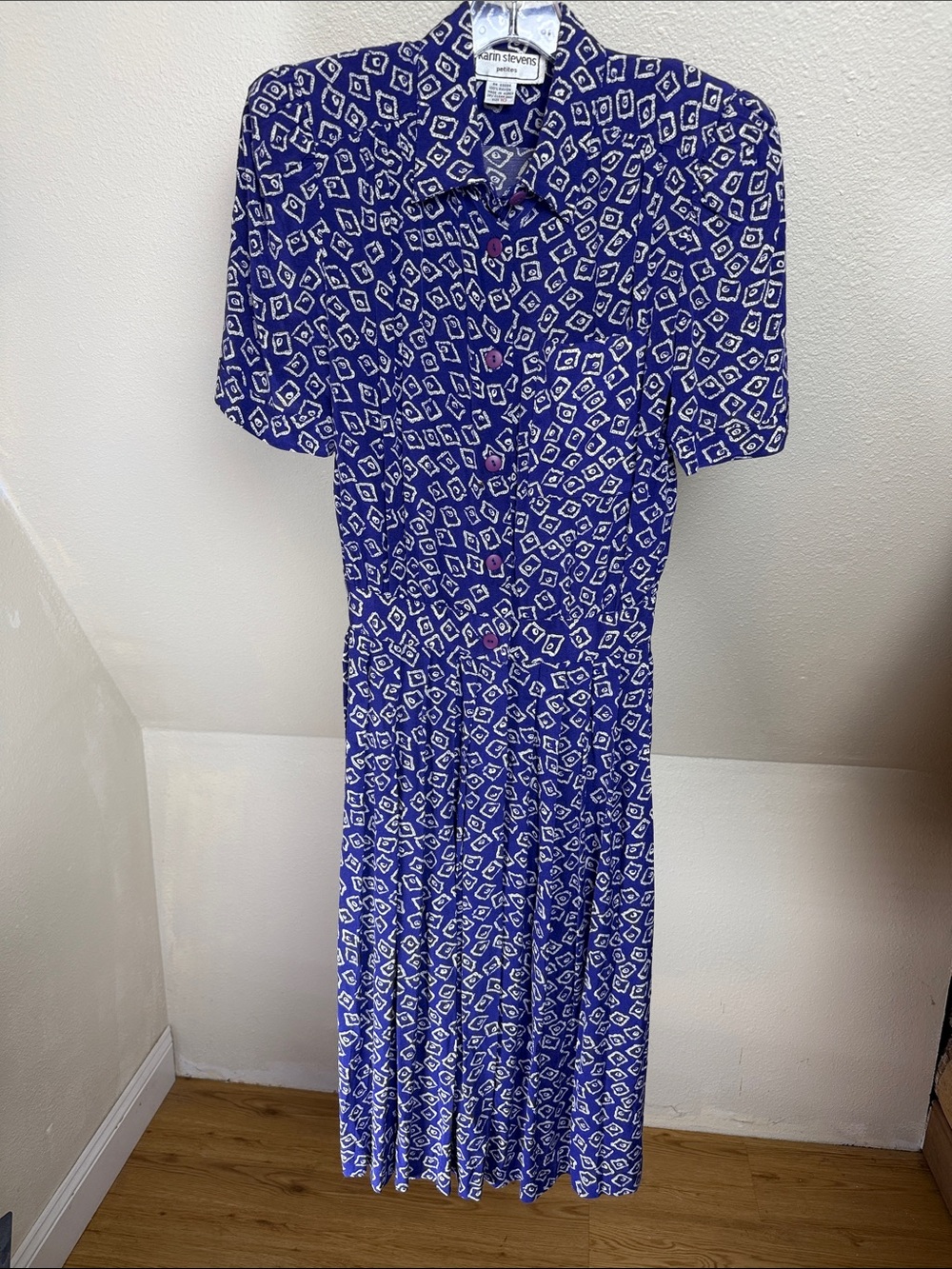 KARIN STEVENS Petites Vintage Shirtdress Size 10P